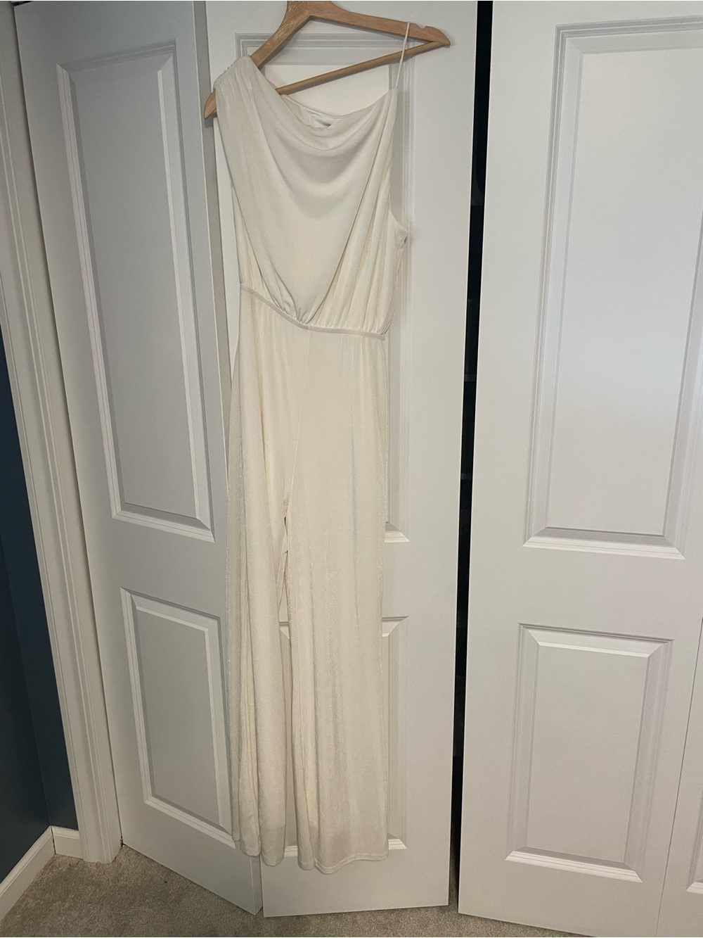 MISHA women’s a symmetrical Ivory Jumpsuit size M